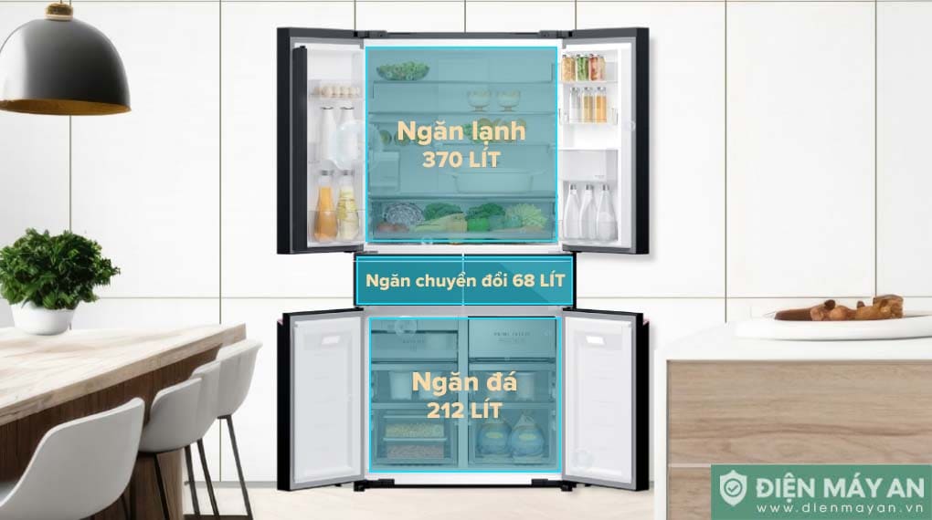 Tủ lạnh Panasonic Inverter 650 lít Multi Door NR-WY720ZMMV